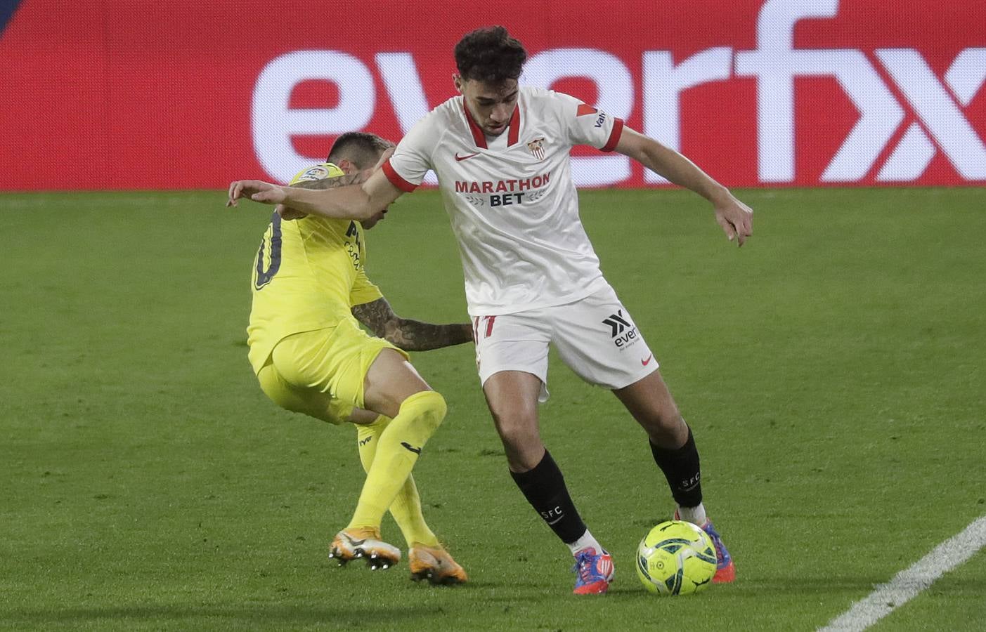 Partido entre el Sevilla y el Villarreal de la 16ª jornada de LaLiga Santander