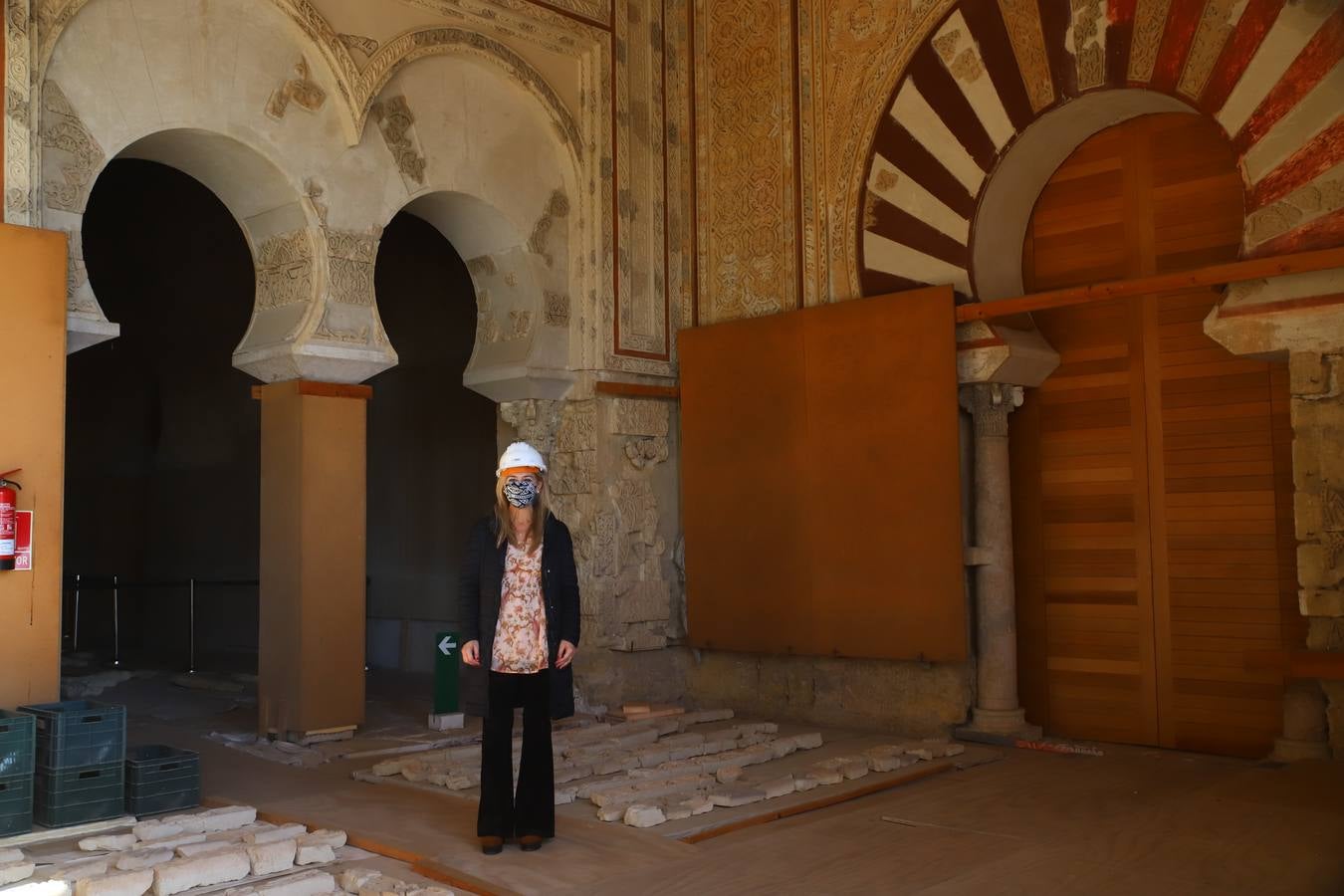 El inicio de las obras en el Salón Rico de Medina Azahara, en imágenes