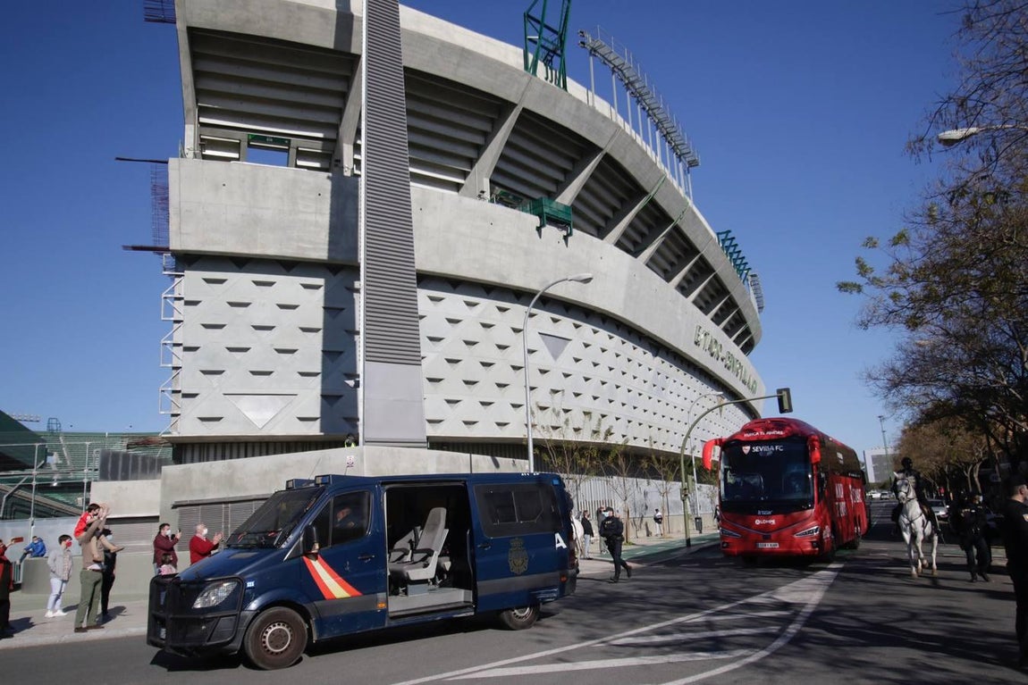 Ambiente de un derbi marcado por el coronavirus