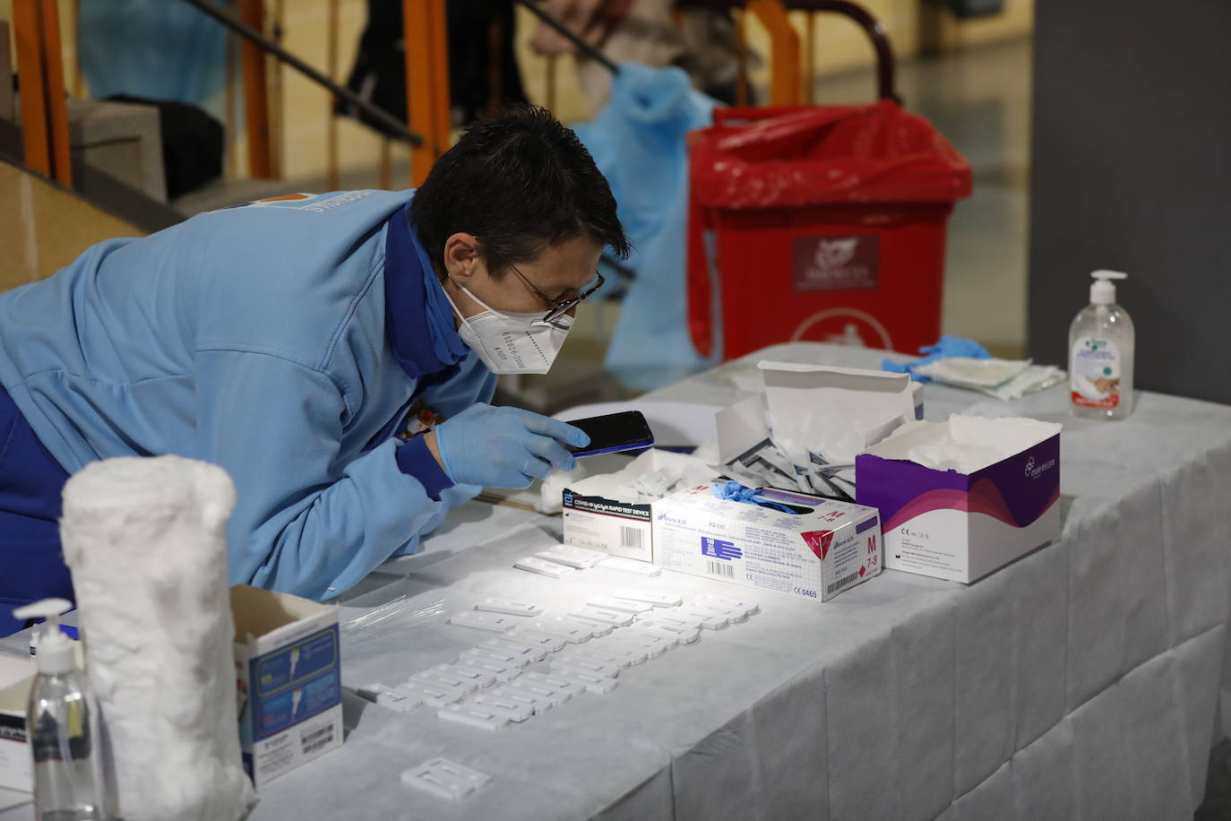 En imágenes, los test del Covid a los docentes en Córdoba