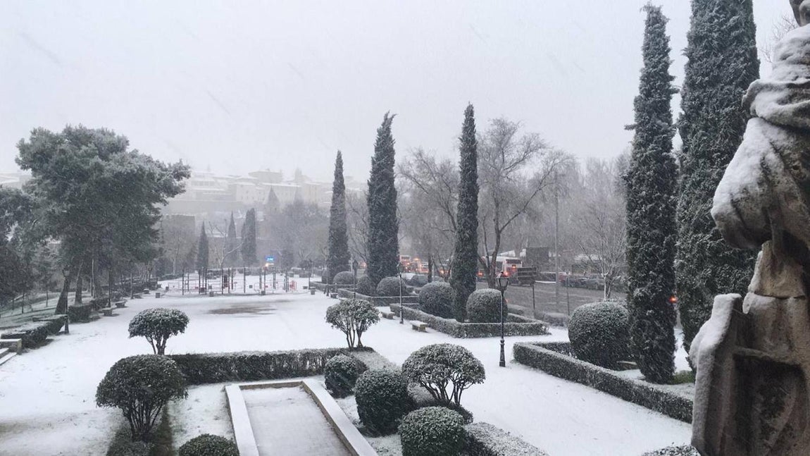 Histórica nevada en Toledo