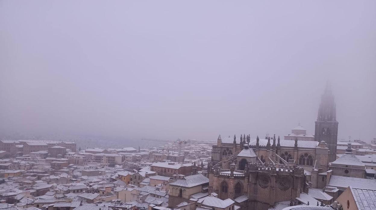 Histórica nevada en Toledo