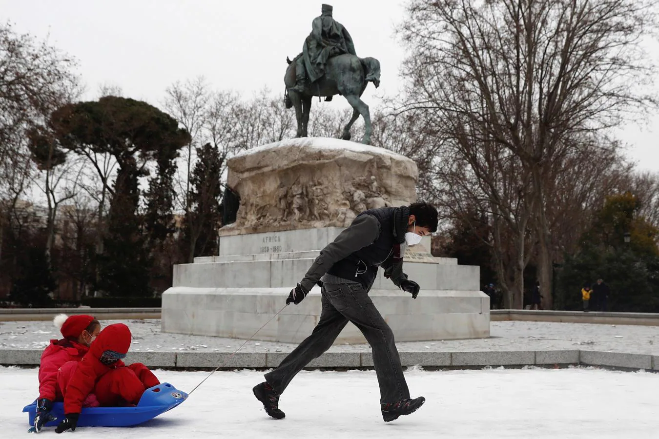 En imágenes: La borrasca Filomena deja una espectacular nevada en la Comunidad de Madrid