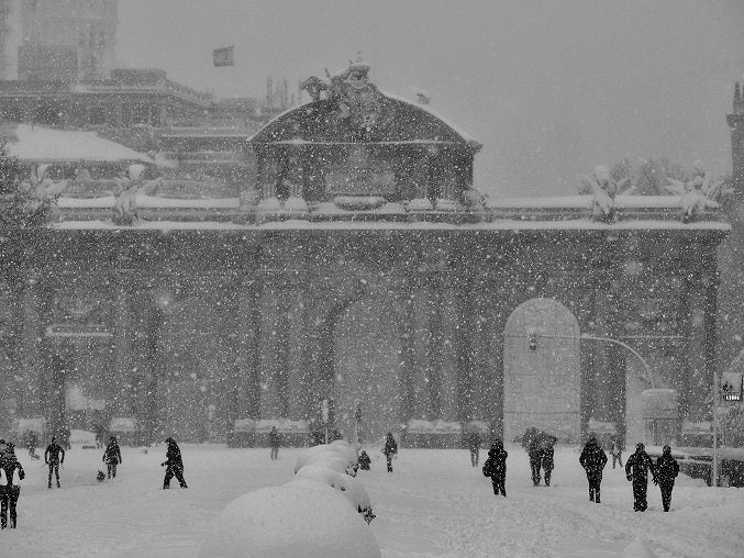 La Puerta de Alcalá de Madrid. 