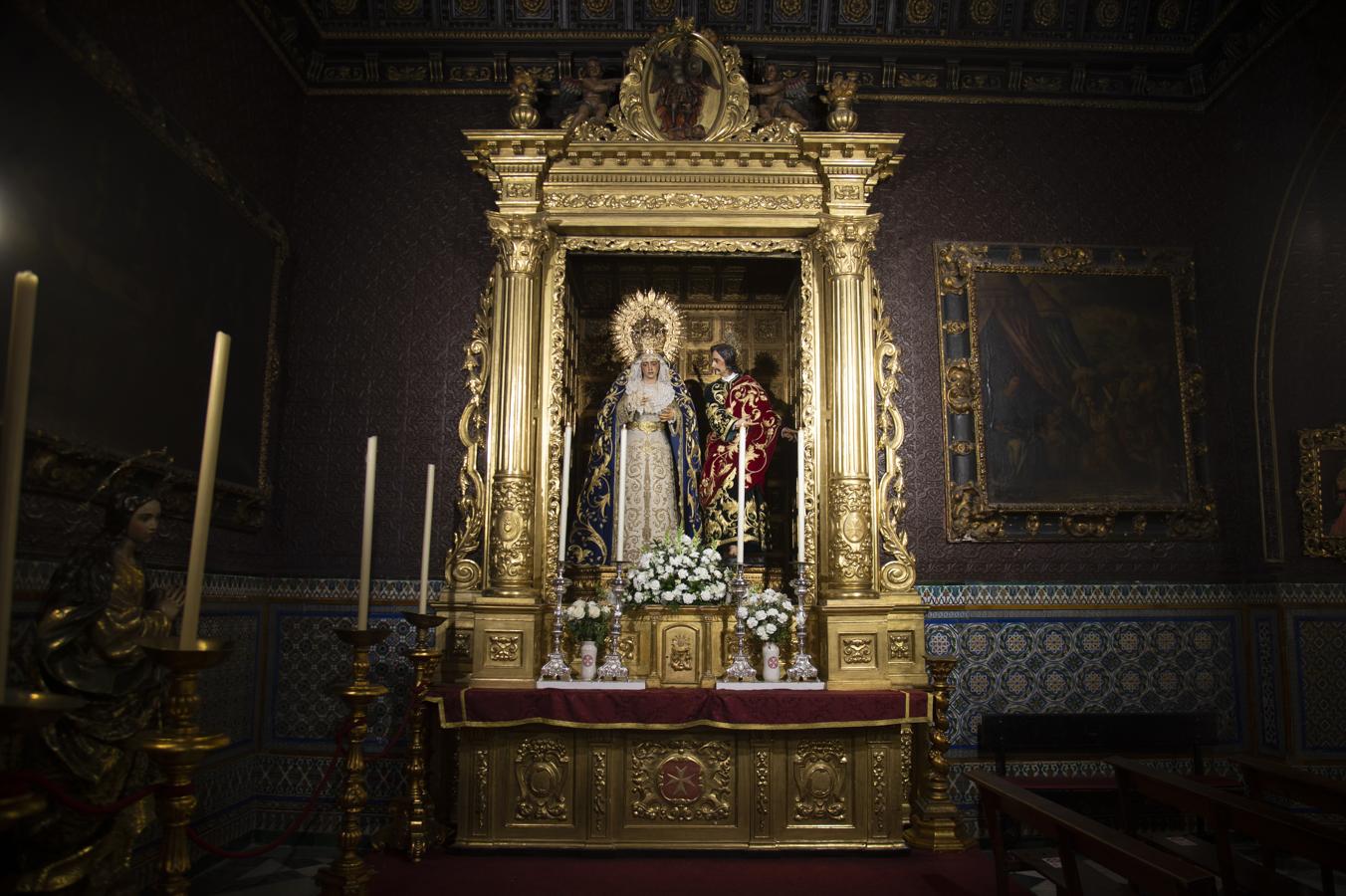 La Virgen de la Amargura en su antiguo altar