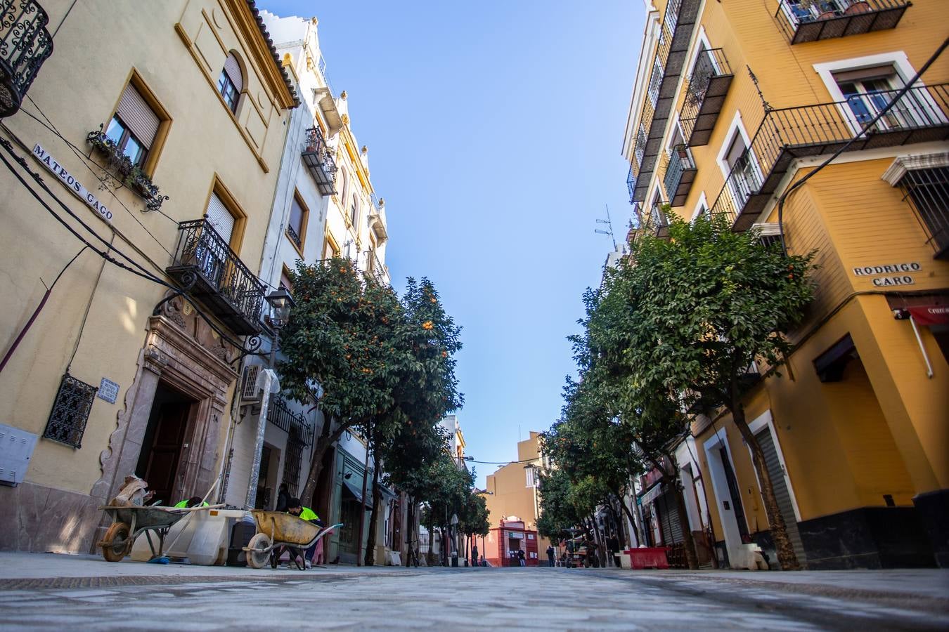 Estado actual de la calle Mateos Gago