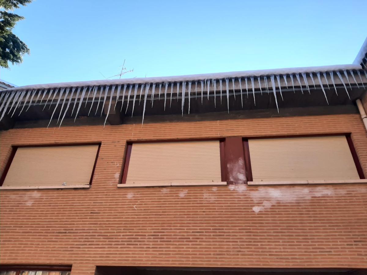 El colegio Infantes tras el temporal Filomena