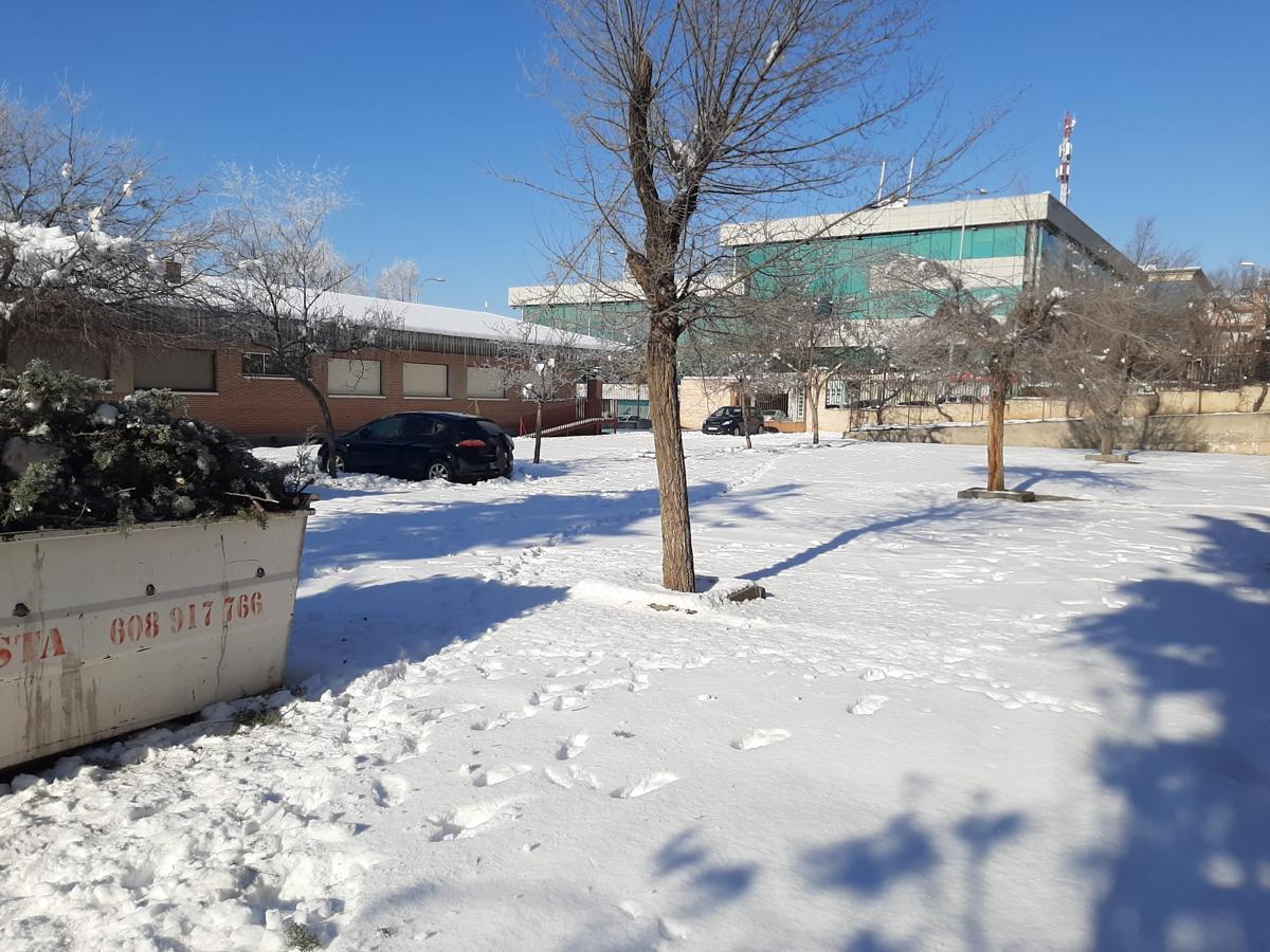 El colegio Infantes tras el temporal Filomena