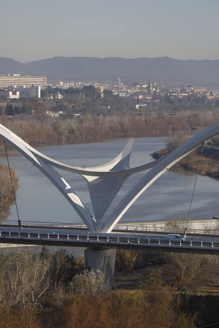 El esbelto aspecto del puente de Ibn Firnás de Córdoba que cumple 10 años, en imágenes