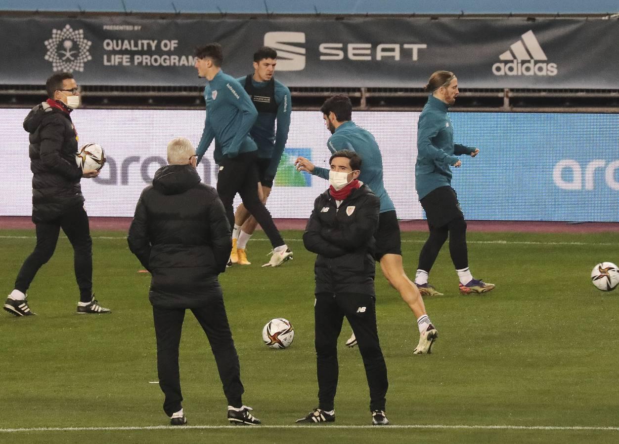 En imágenes, el entrenamiento del Athletic en Sevilla