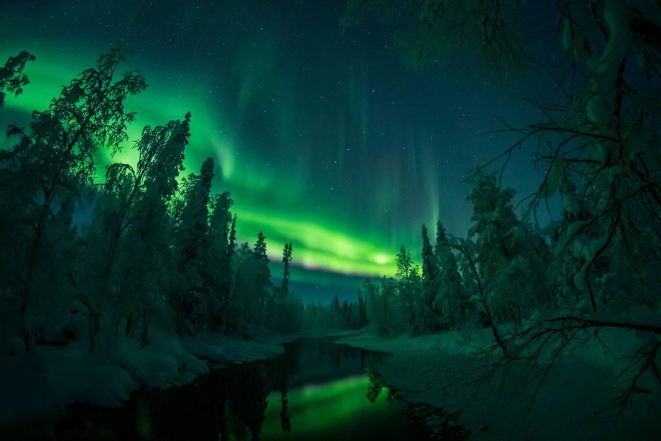 Espectaculares imágenes de las auroras boreales en los cielos de Finlandia