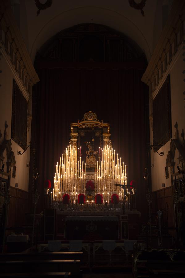 El altar de quinario del Señor de las Penas de San Roque