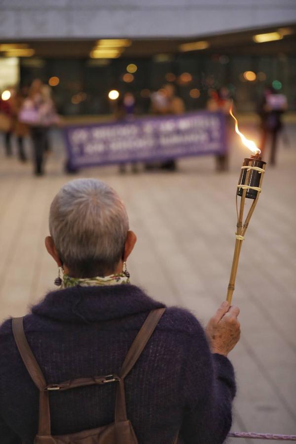 La concentración de la Plataforma contra la Violencia a las Mujeres, en imágenes