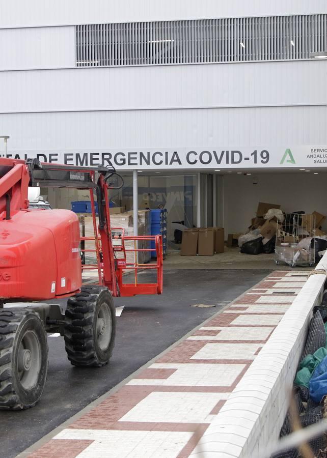 En imágenes, el estado del Hospital Militar de Sevilla días antes de recibir los primeros pacientes