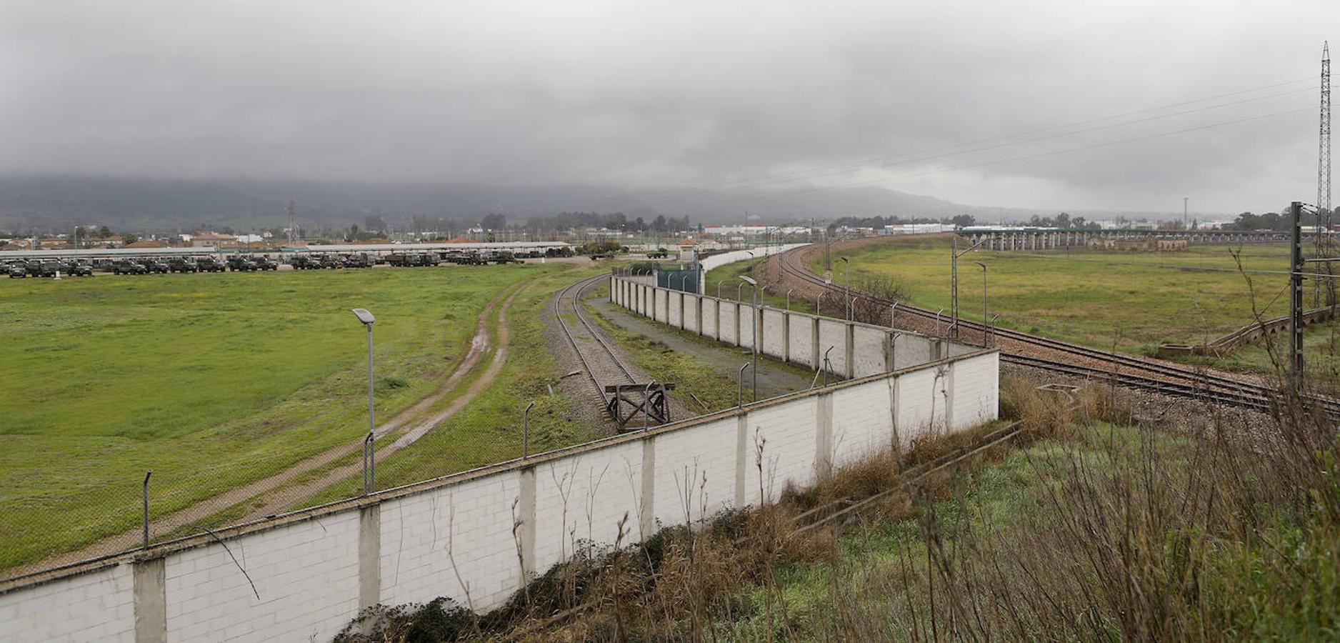 Los terrenos de la futura base logística del Ejército de Tierra en Córdoba, en imágenes