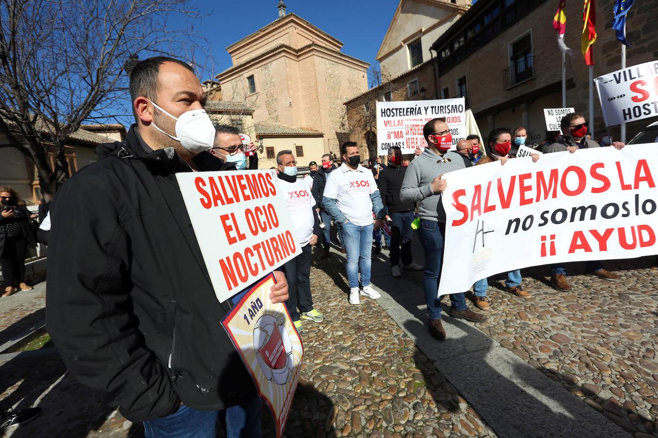 La protesta de los hosteleros en Toledo, en imágenes