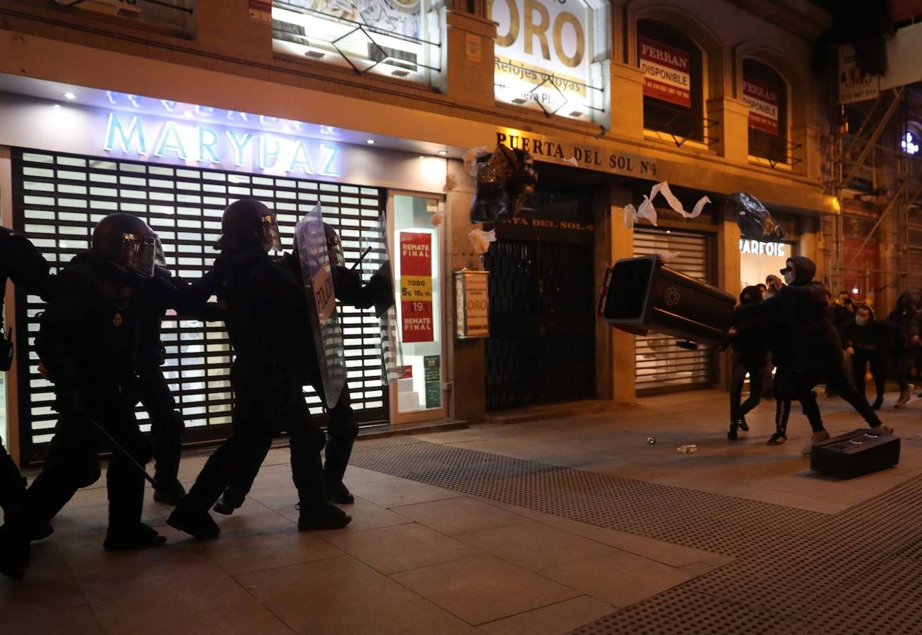 Los disturbios prenden Madrid en las concentraciones en apoyo a Pablo Hasel