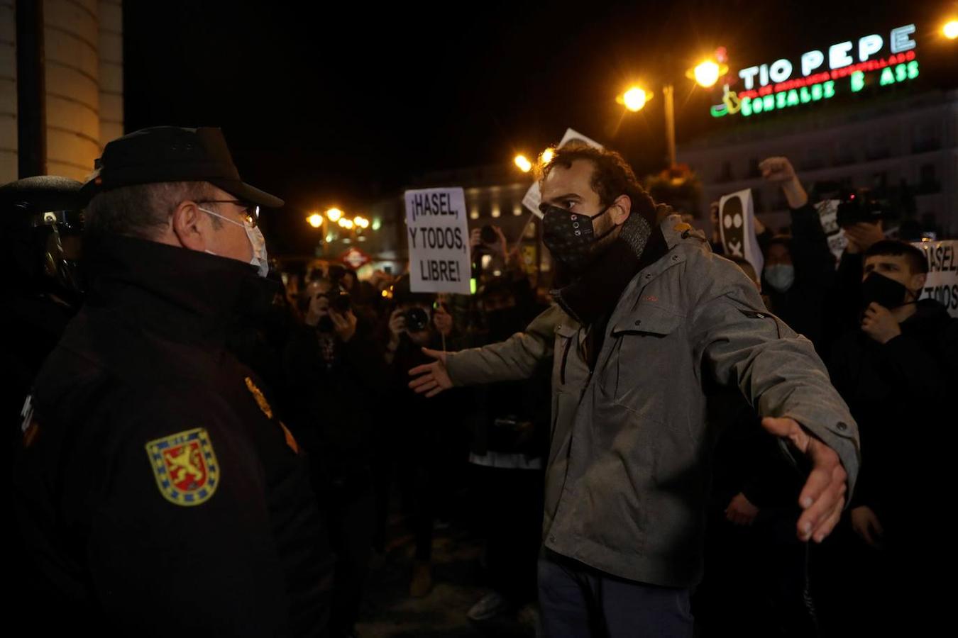 Los disturbios prenden Madrid en las concentraciones en apoyo a Pablo Hasel