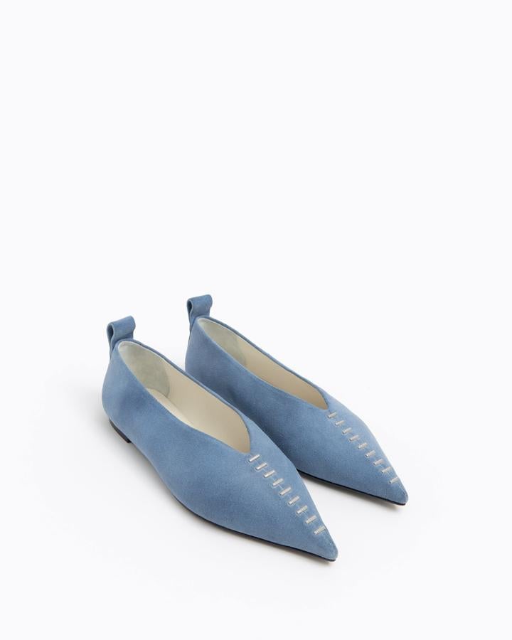 Bailarinas de serraje en color azul de Bimba &amp; Lola (precio: 42€ / antes: 105€)