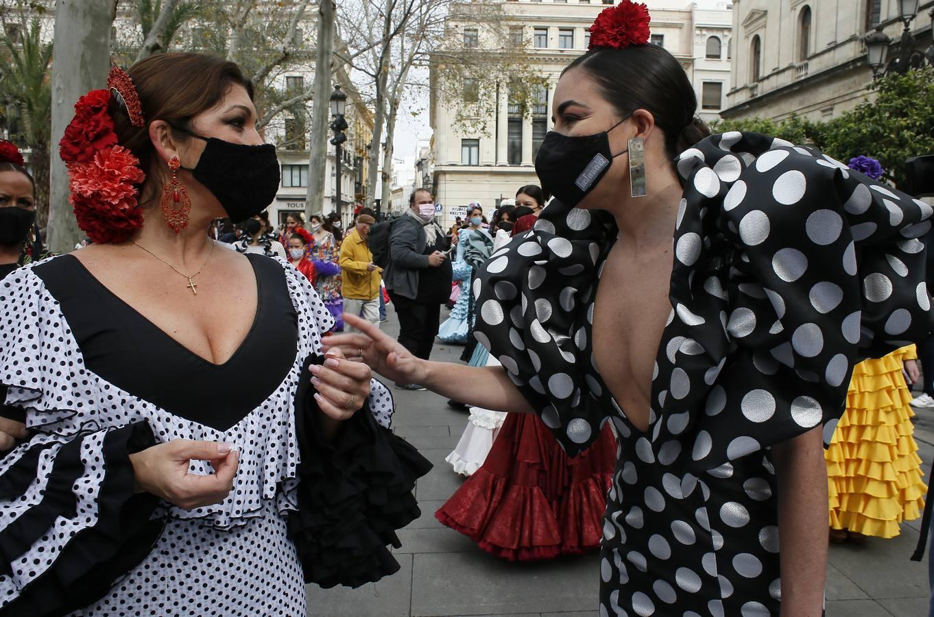 En imágenes, la moda flamenca solicita ayudas para sobrevivir a la pandemia