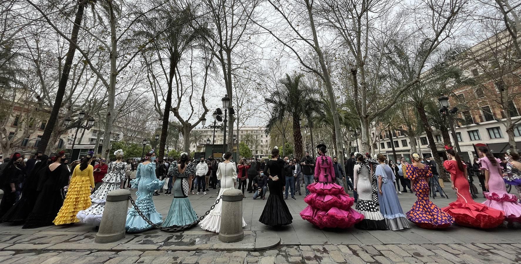 En imágenes, la moda flamenca solicita ayudas para sobrevivir a la pandemia