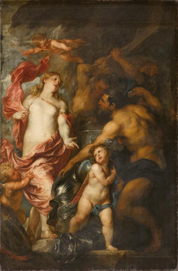 'Venus en la fragua de Vulcano', Anton Van Dyck. Óleo sobre lienzo, 220 x 145 cm. 1630-32París, Musée du Louvre, Département des Peintures