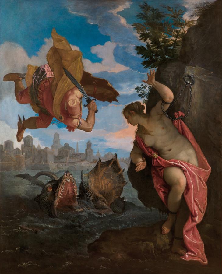 'Perseo y Andrómeda', Veronese. Óleo sobre lienzo, 260 x 211 cm. 1575-80Rennes, Musée des Beaux-Arts