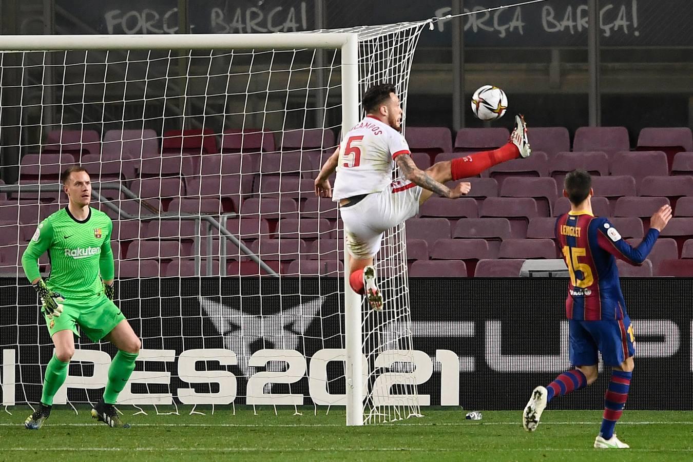 En imágenes, la vuelta de semifinales de la Copa del Rey entre el Barcelona y el Sevilla