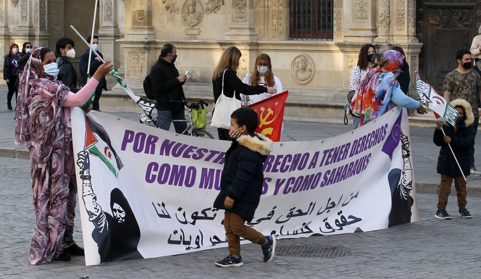 Concentración del Movimiento Feminista de Sevilla en la Plaza de San Francisco