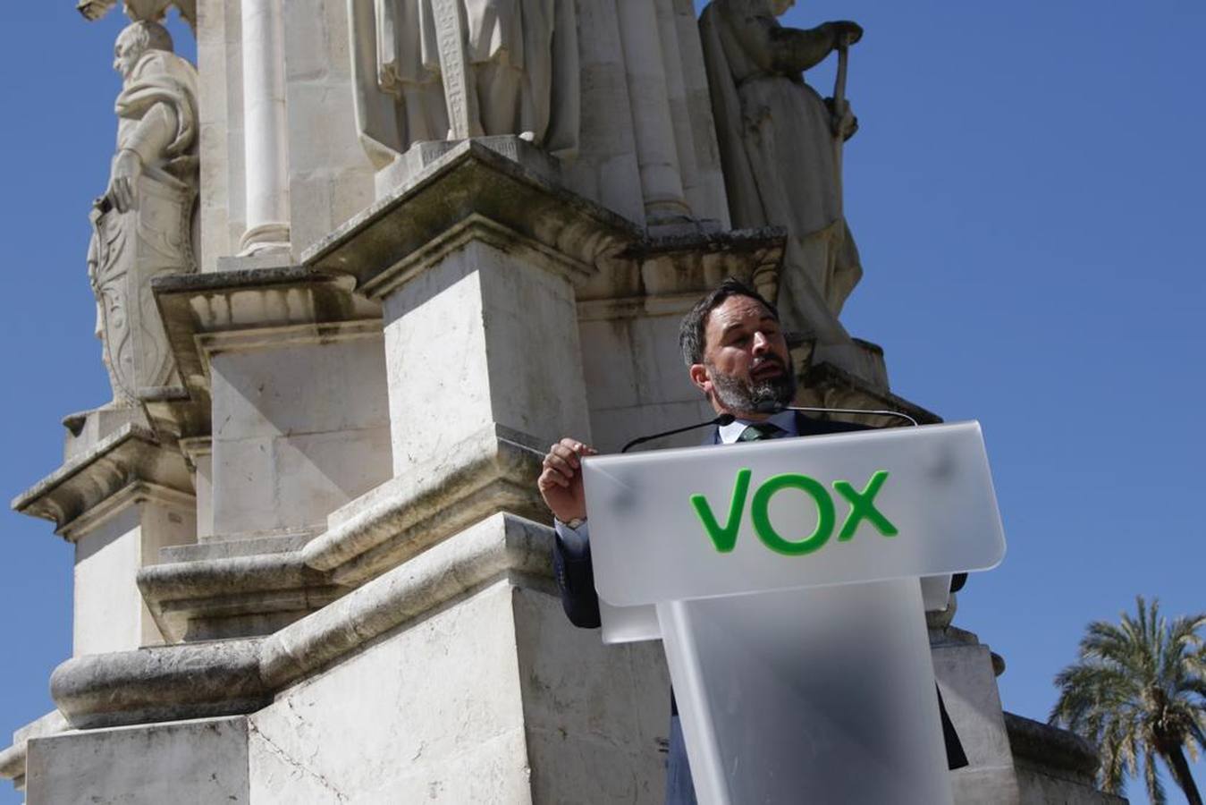 Acto de Vox en la Plaza Nueva de Sevilla