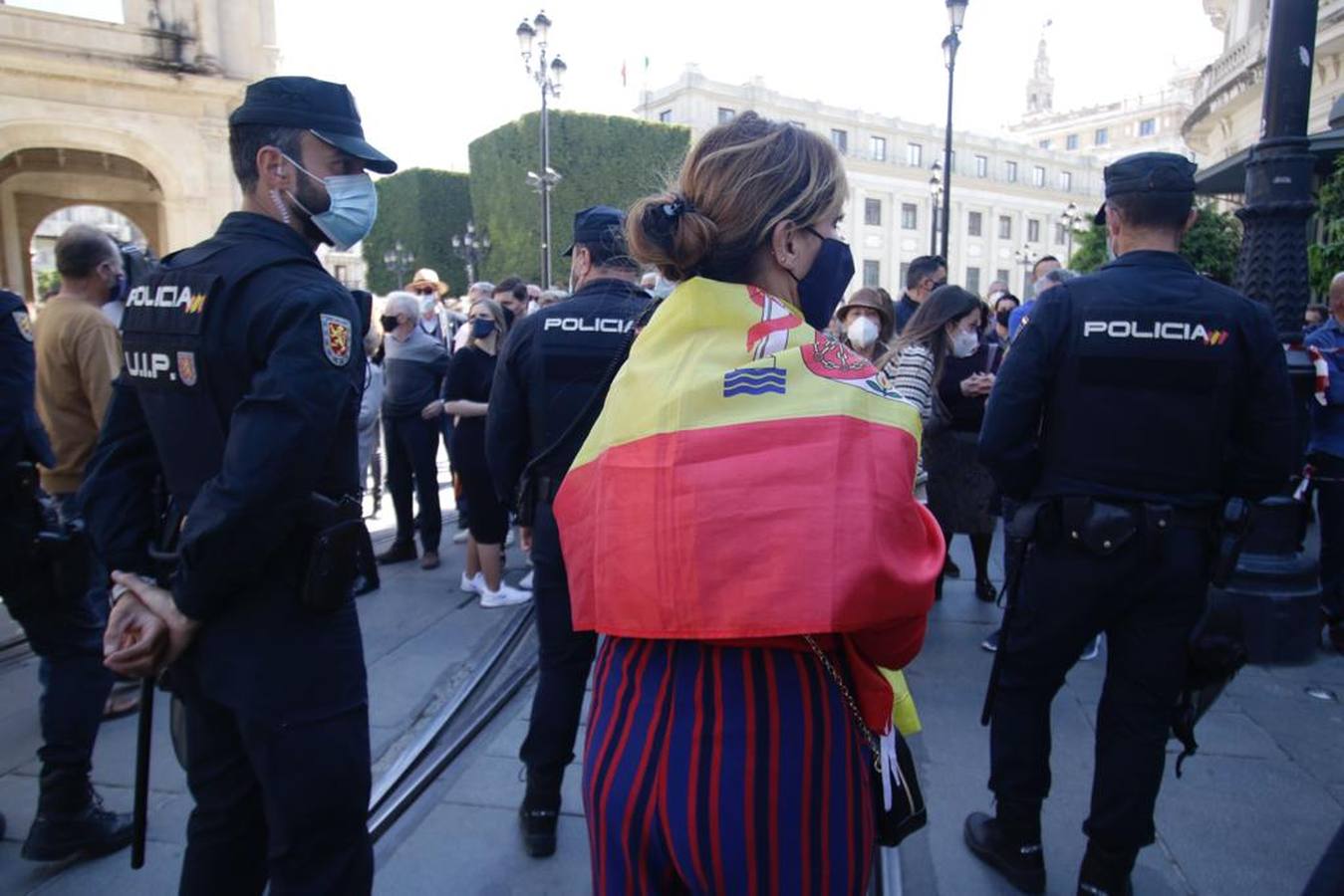 Acto de Vox en la Plaza Nueva de Sevilla