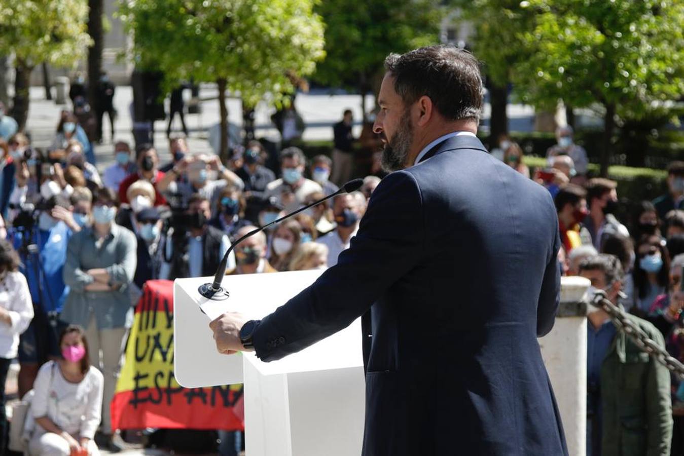 Acto de Vox en la Plaza Nueva de Sevilla