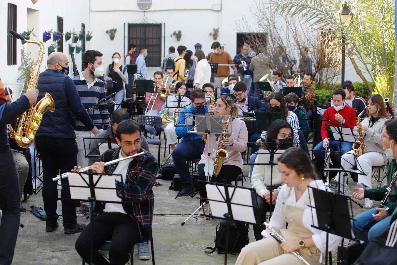 El ensayo de las bandas musicales cofrades en Córdoba, en imágenes