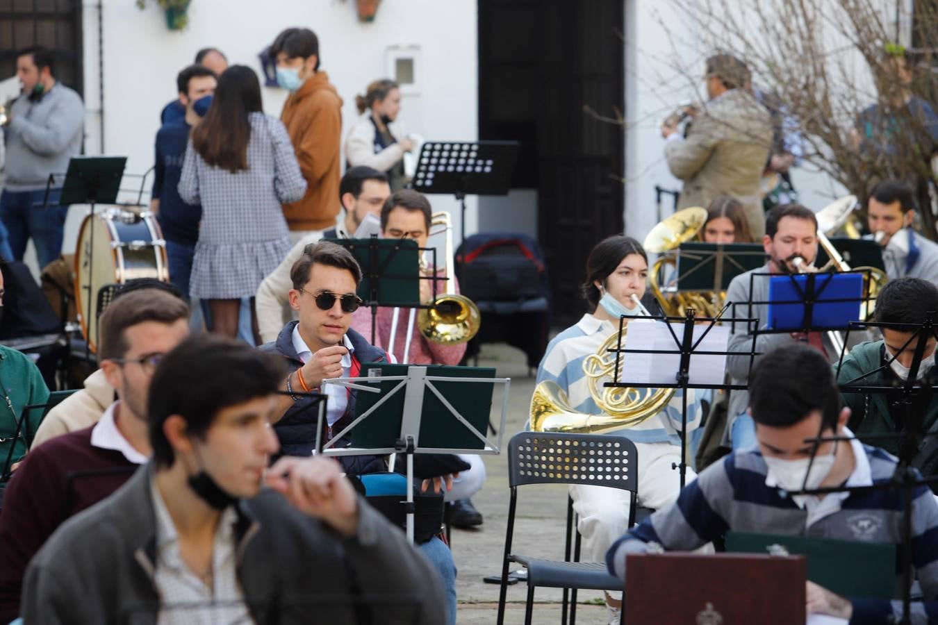 El ensayo de las bandas musicales cofrades en Córdoba, en imágenes