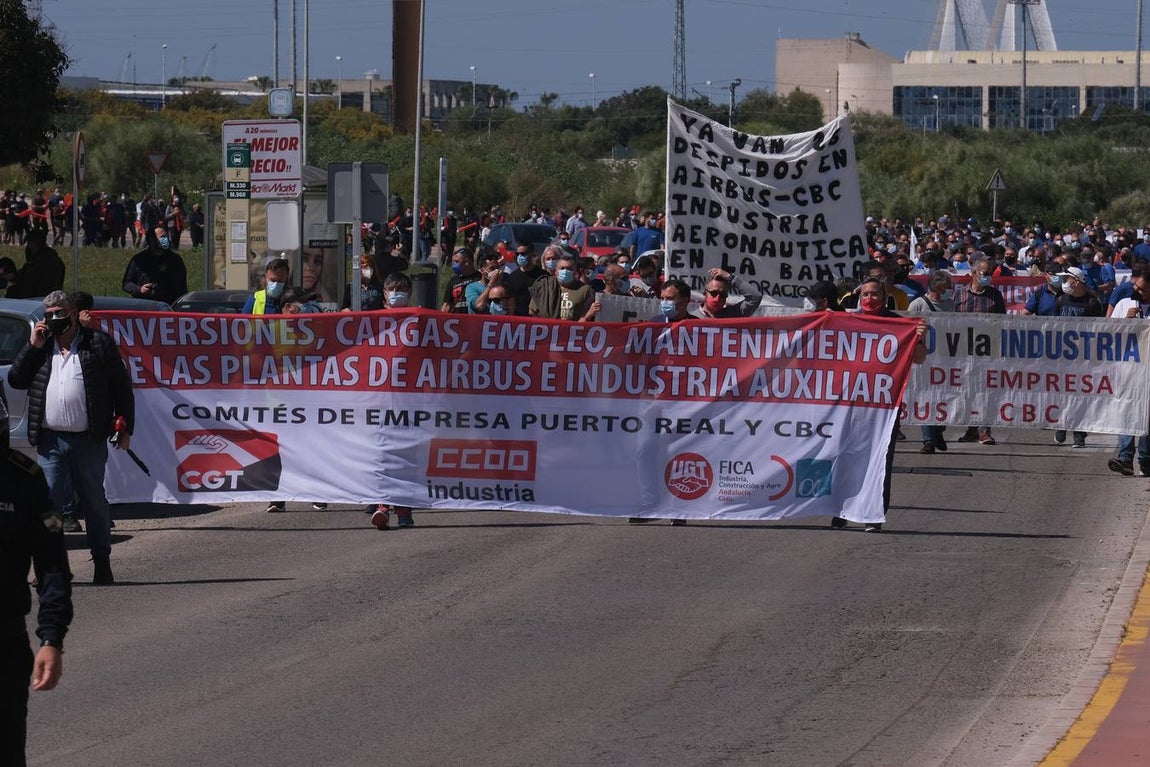 FOTOS: Manifestación de Airbus Puerto Real