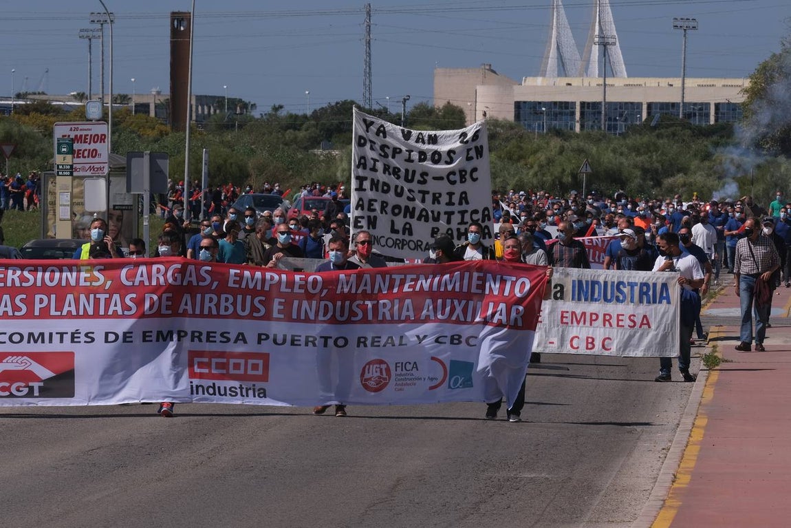 FOTOS: Manifestación de Airbus Puerto Real