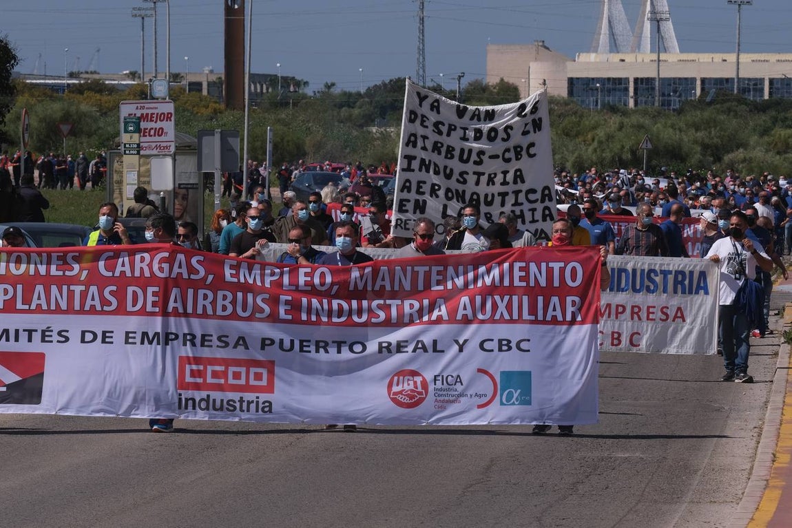 FOTOS: Manifestación de Airbus Puerto Real