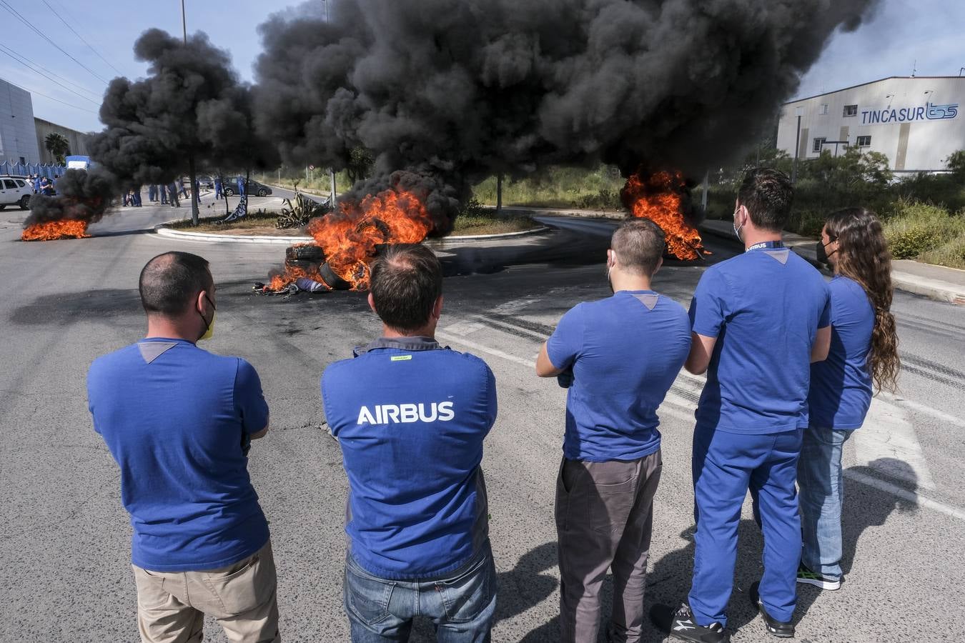 Fotos: nueva jornada de protestas en Airbus Puerto Real