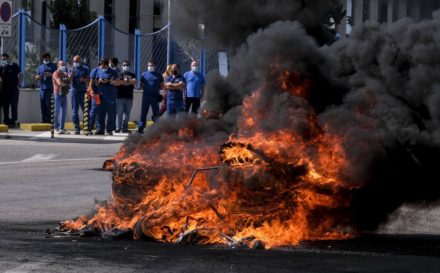 Fotos: nueva jornada de protestas en Airbus Puerto Real