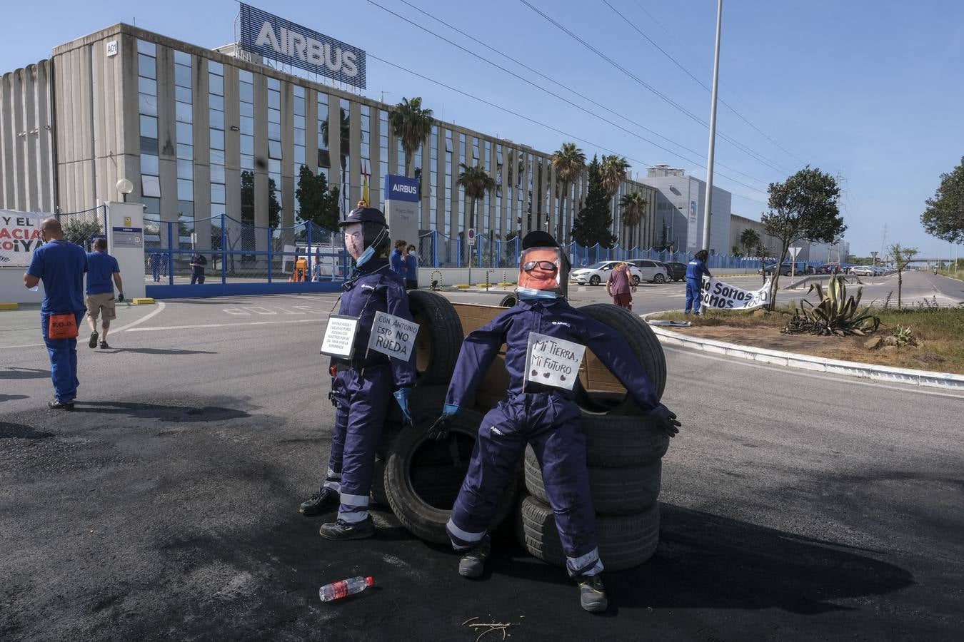 Fotos: nueva jornada de protestas en Airbus Puerto Real