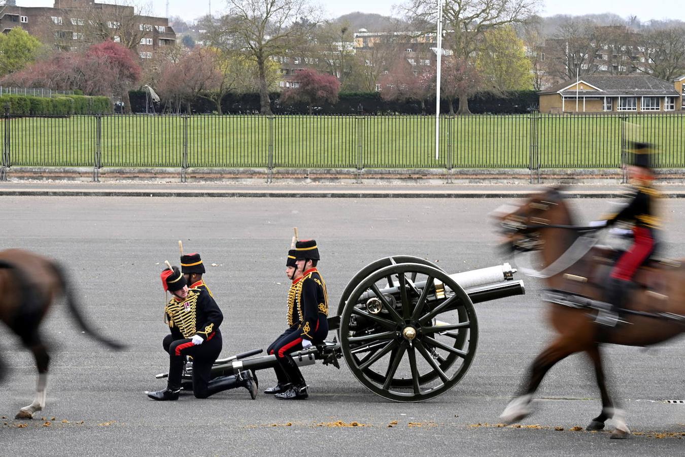 Un momento de los homenajes a Felipe de Edimburgo en Londres. 