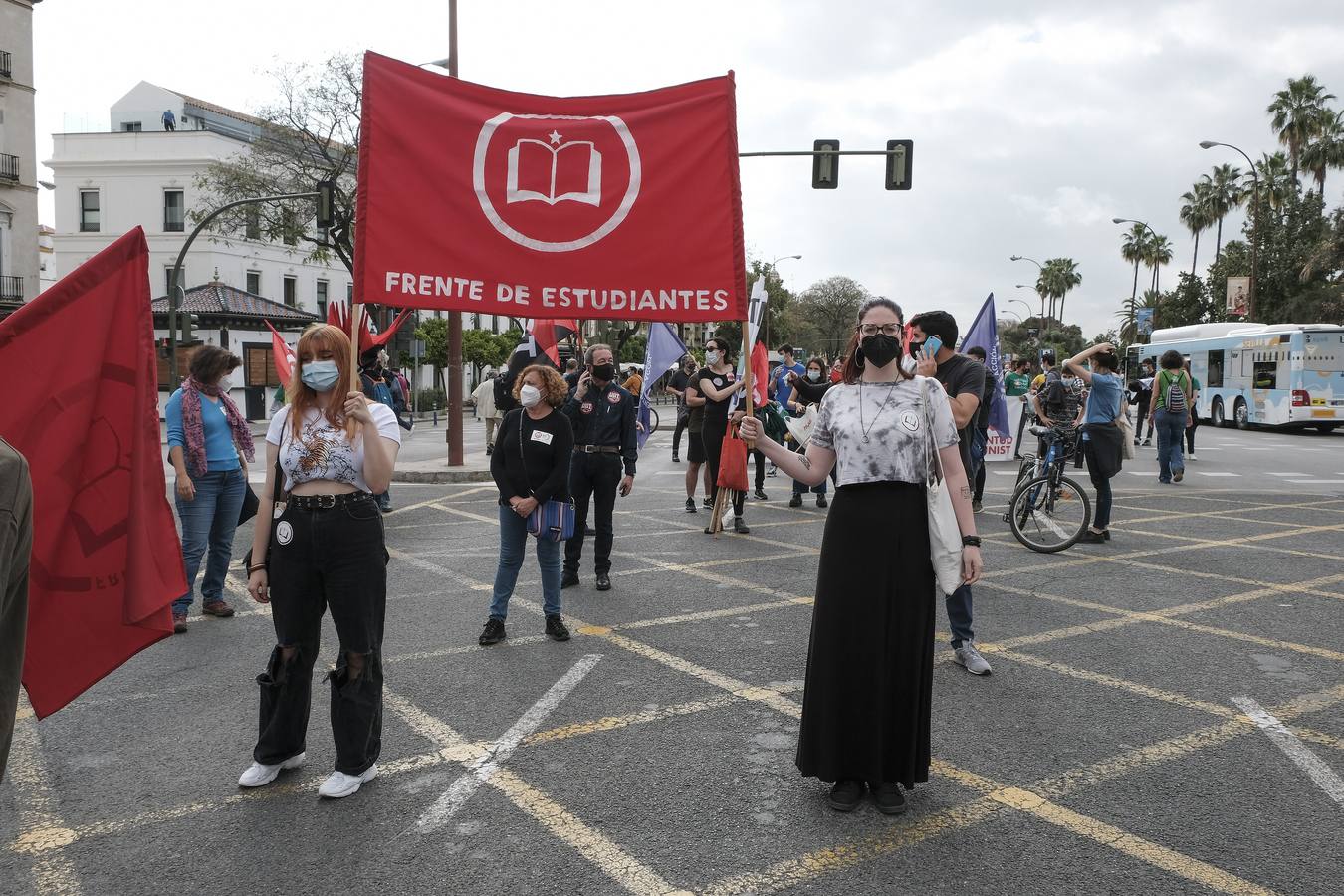 Manifestación de padres para protestar por los recortes en la educación pública