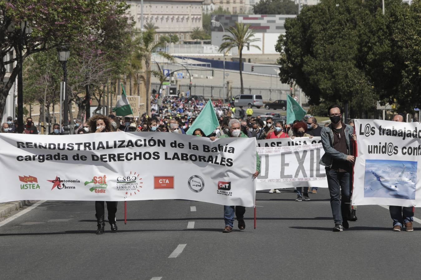 Manifestación por la reindustrialización de la Bahía de Cádiz