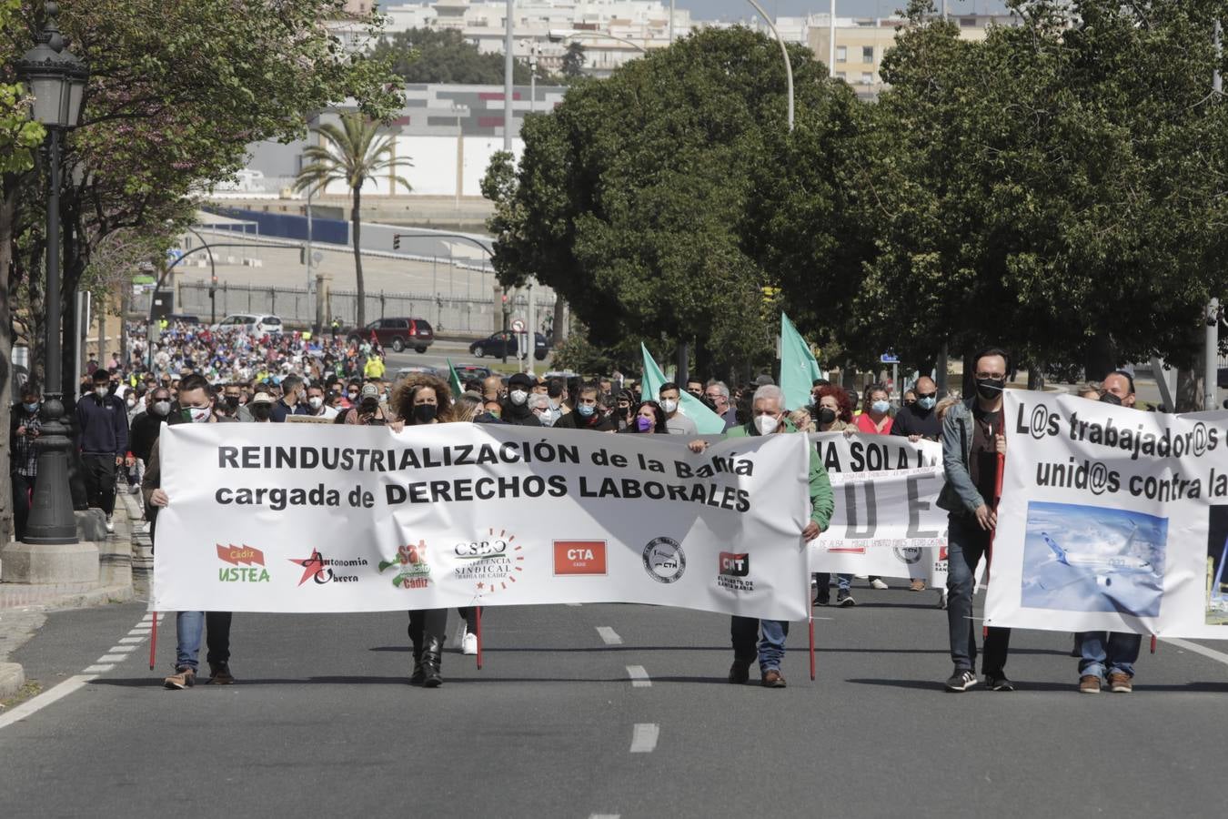 Manifestación por la reindustrialización de la Bahía de Cádiz