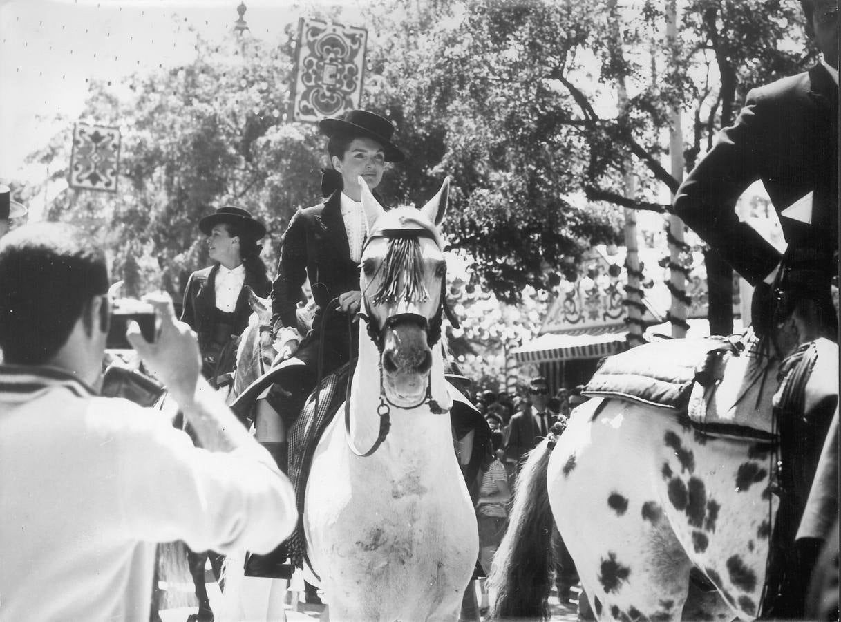 Jacqueline Kennedy en la Feria de Abril de Sevilla de 1966