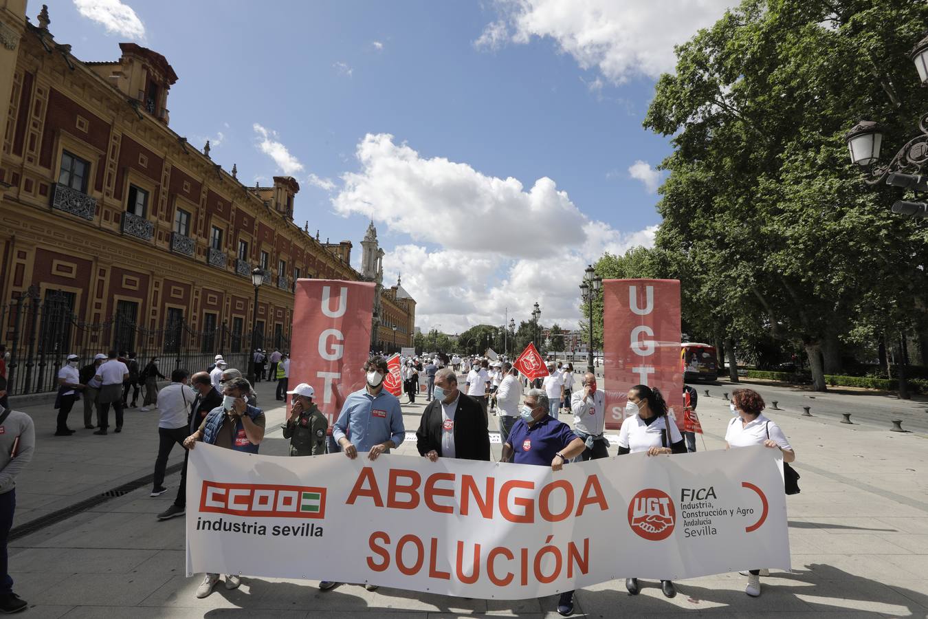 Manifestación de trabajadores de Abengoa