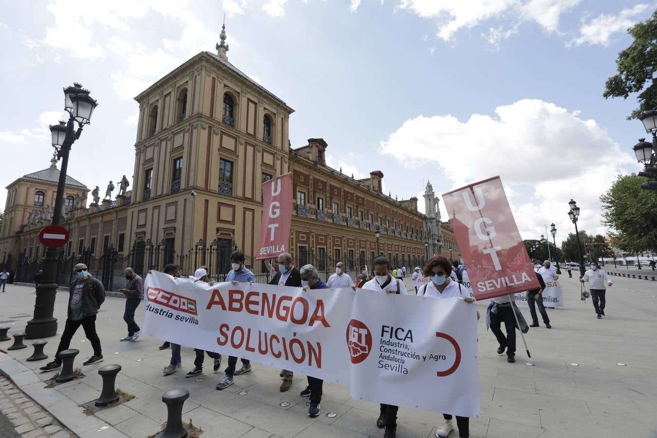 Manifestación de trabajadores de Abengoa