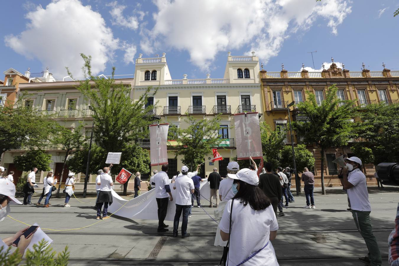 Manifestación de trabajadores de Abengoa