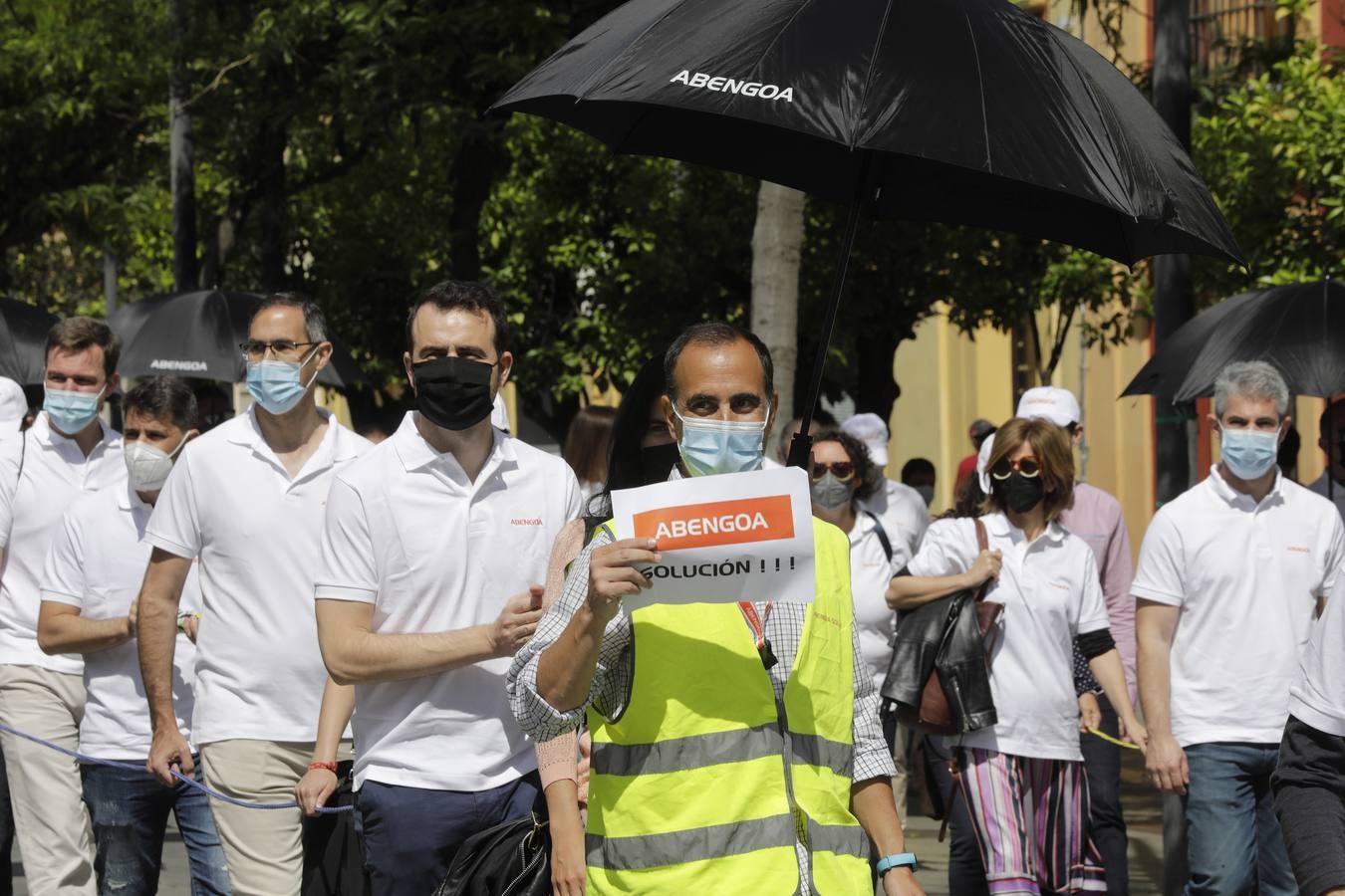 Manifestación de trabajadores de Abengoa