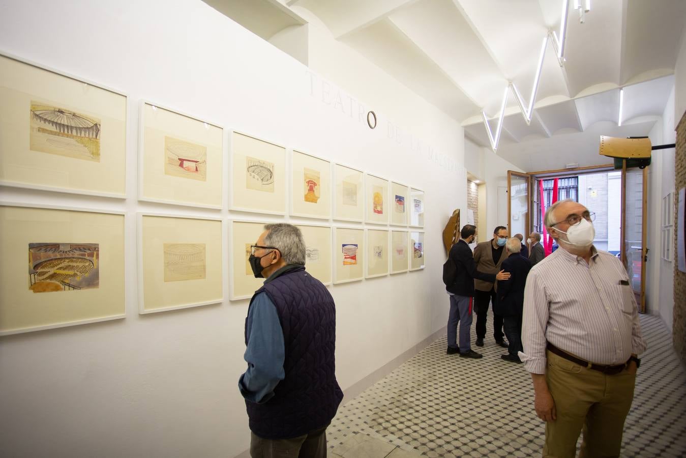 Inauguración de la exposición 'Crónica de un viaje apasionante. Los bocetos de Aurelio del Pozo para el Teatro de la Maestranza'